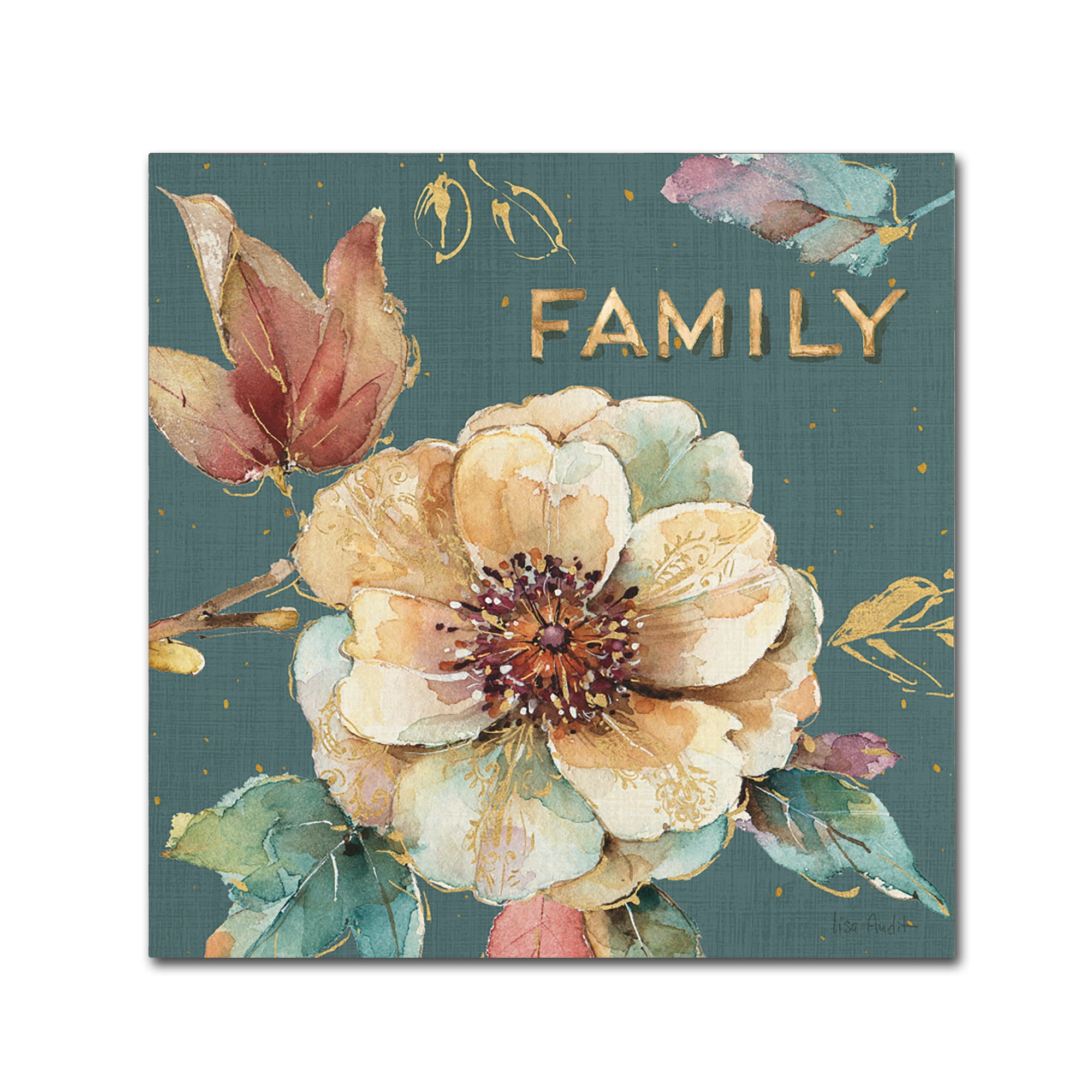 Trademark Fine Art "Spiced Nature XVII Teal WAL" Canvas Art by Lisa Audit