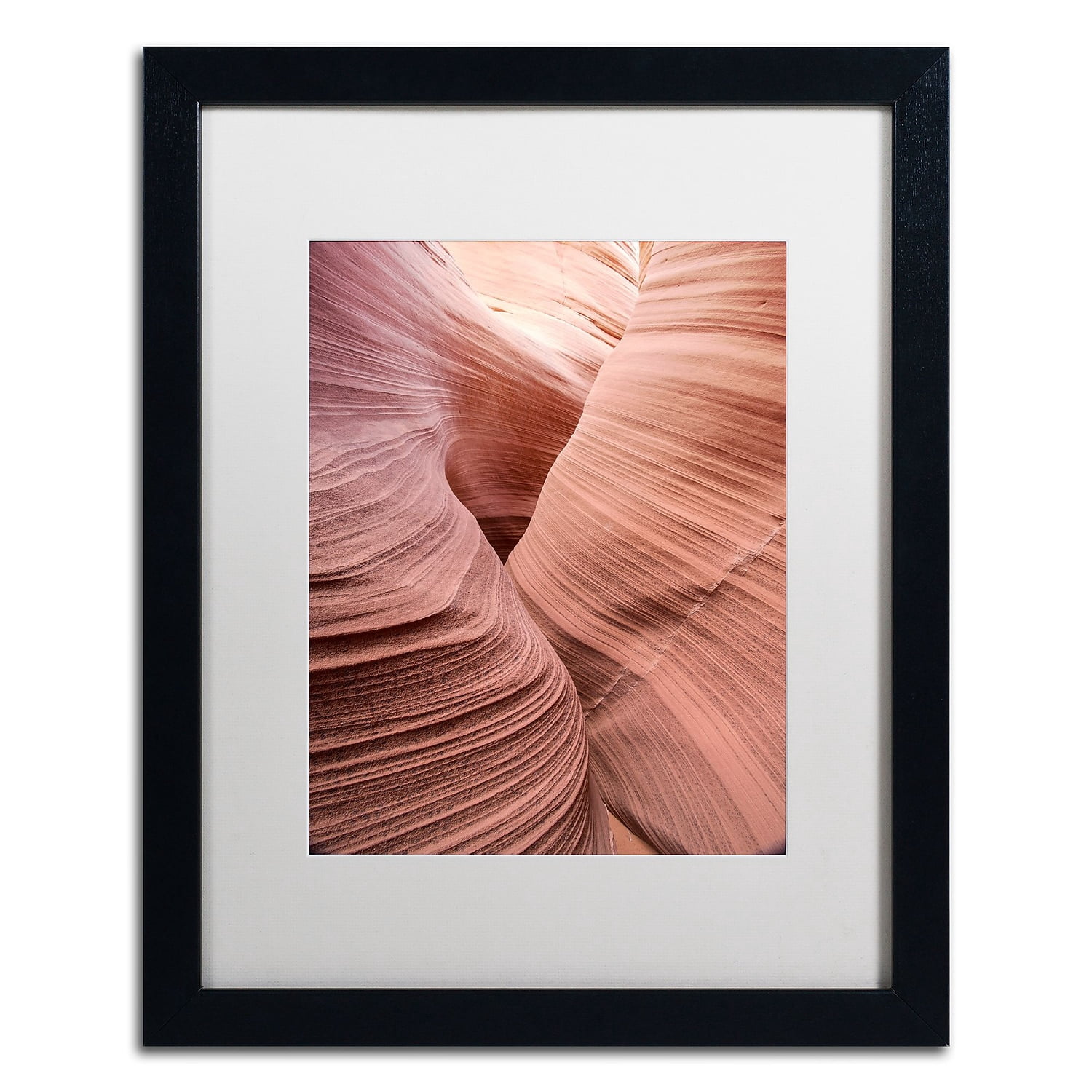 Trademark Fine Art "Spiral V" Canvas Art by Moises Levy White Matte, Black Frame