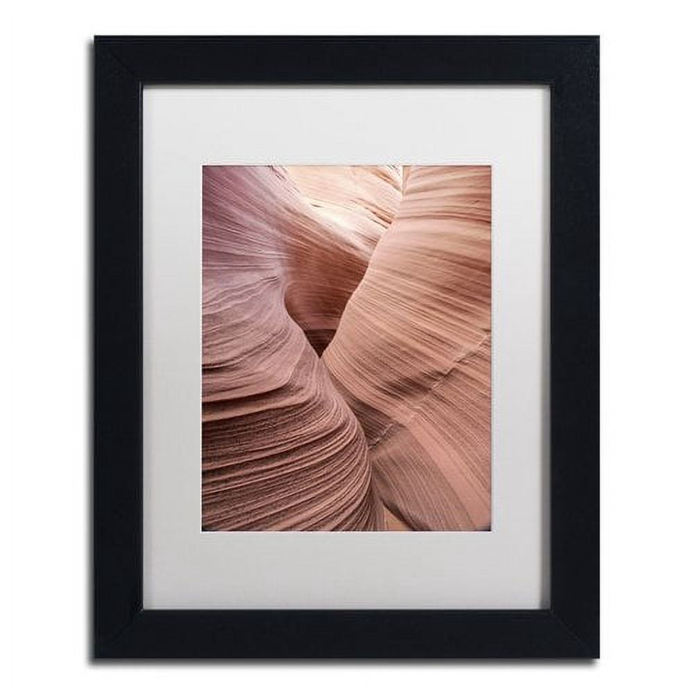 Trademark Fine Art "Spiral V" Canvas Art by Moises Levy White Matte, Black Frame