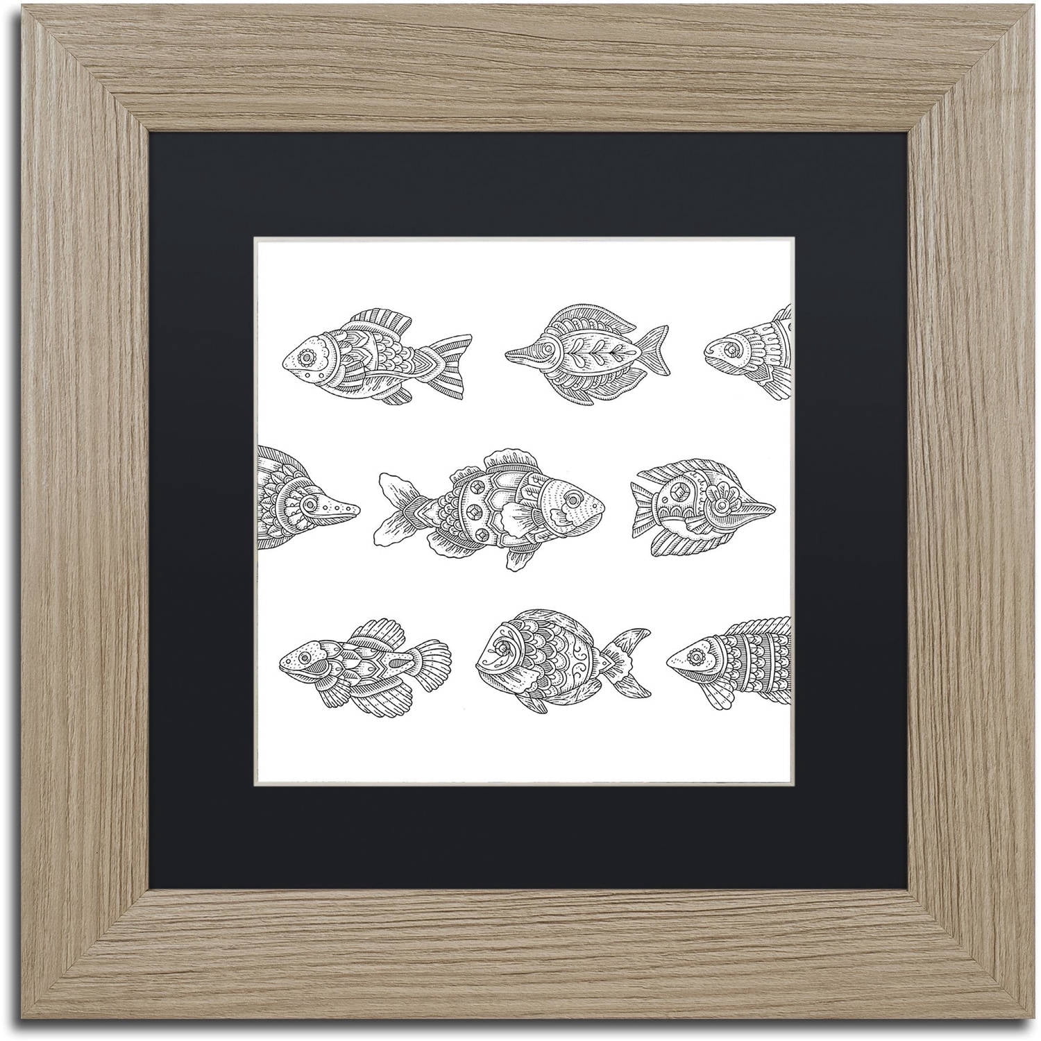Trademark Fine Art "Spirit Animals 1" Canvas Art by Filippo Cardu, Black Matte, Birch Frame