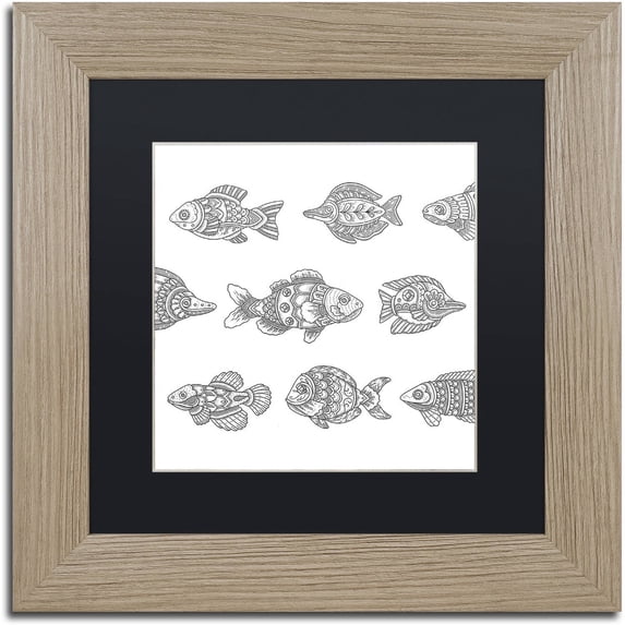 Trademark Fine Art "Spirit Animals 1" Canvas Art by Filippo Cardu, Black Matte, Birch Frame