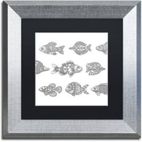 Trademark Fine Art "Spirit Animals 1" Canvas Art by Filippo Cardu, Black Matte, Silver Frame