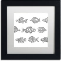 Trademark Fine Art "Spirit Animals 1" Canvas Art by Filippo Cardu, White Matte, Black Frame