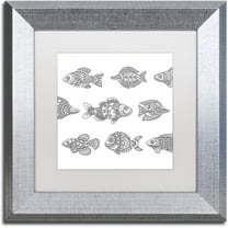 Trademark Fine Art "Spirit Animals 1" Canvas Art by Filippo Cardu, White Matte, Silver Frame