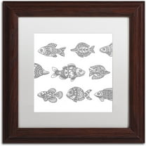 Trademark Fine Art "Spirit Animals 1" Canvas Art by Filippo Cardu, White Matte, Wood Frame