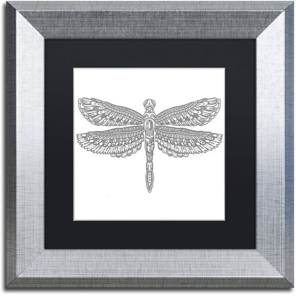 Trademark Fine Art "Spirit Animals 4" Canvas Art by Filippo Cardu, Black Matte, Silver Frame