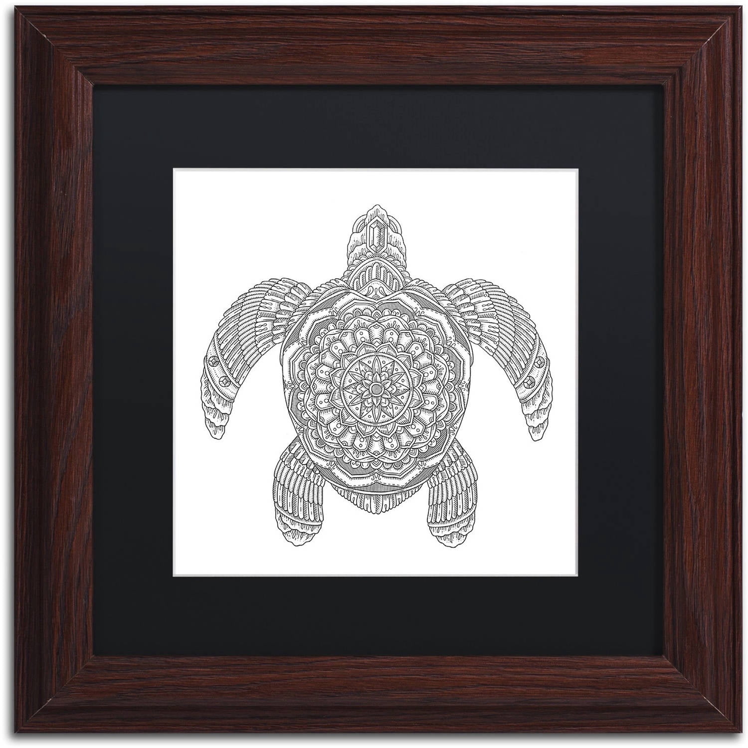 Trademark Fine Art "Spirit Animals 5" Canvas Art by Filippo Cardu, Black Matte, Wood Frame