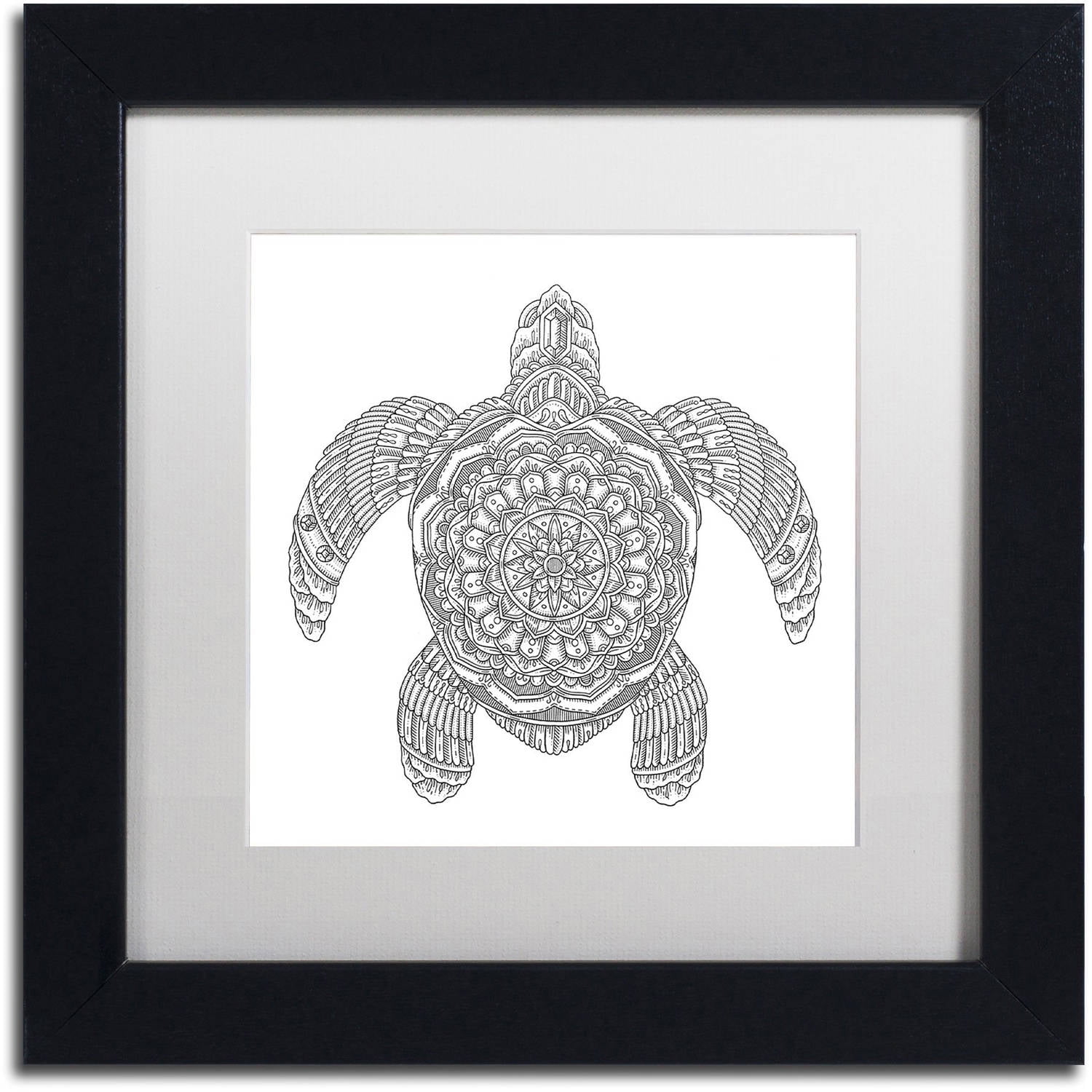 Trademark Fine Art "Spirit Animals 5" Canvas Art by Filippo Cardu, White Matte, Black Frame
