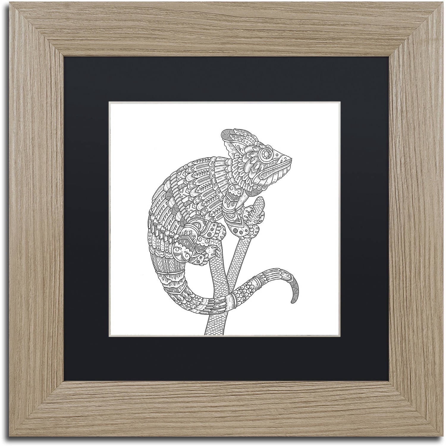 Trademark Fine Art "Spirit Animals 6" Canvas Art by Filippo Cardu, Black Matte, Birch Frame