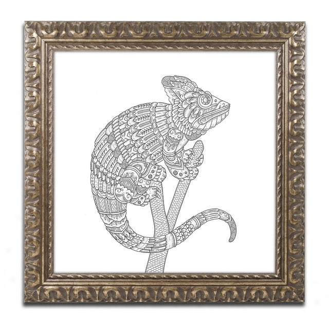 Trademark Fine Art "Spirit Animals 6" Canvas Art by Filippo Cardu, Gold Ornate Frame