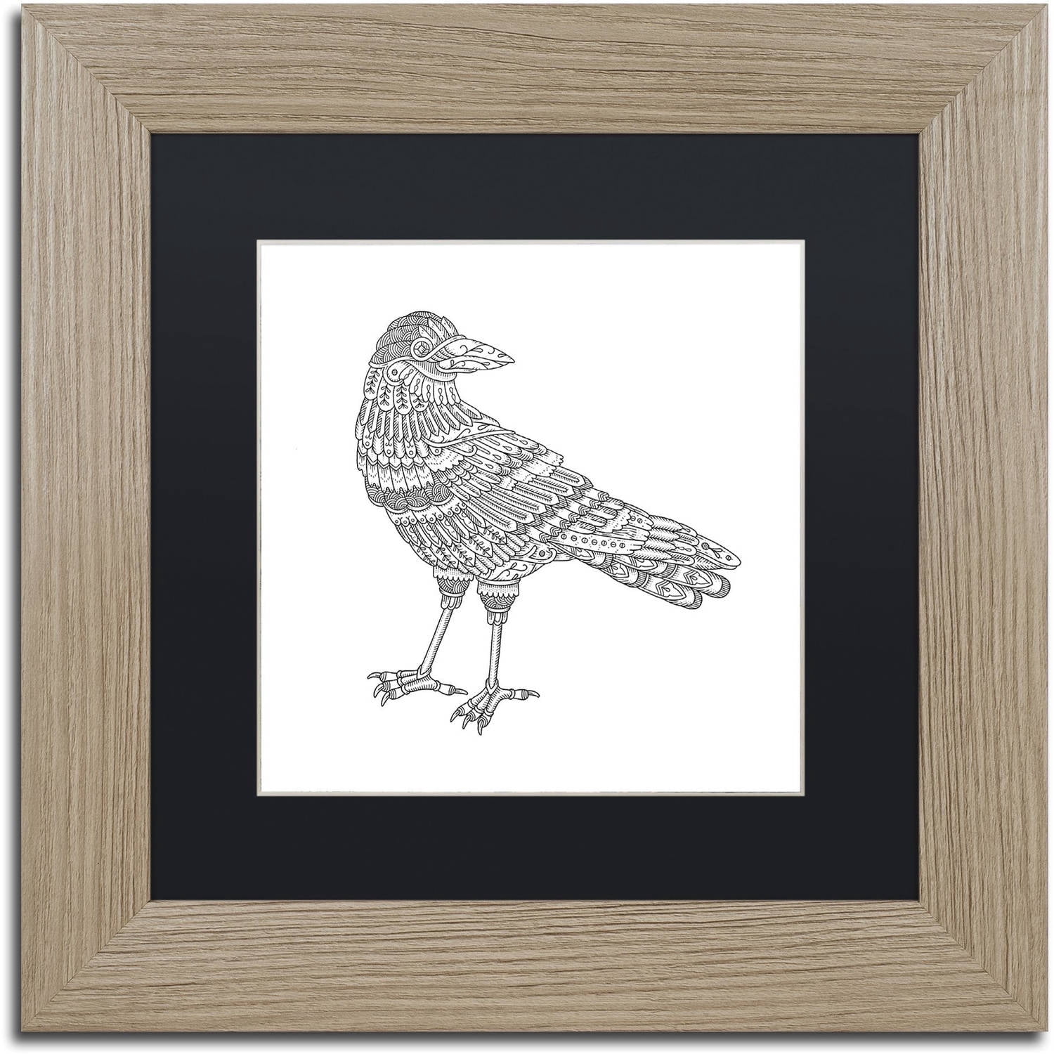 Trademark Fine Art 'Spirit Animals 7' Canvas Art by Filippo Cardu Black Matte, Birch Frame