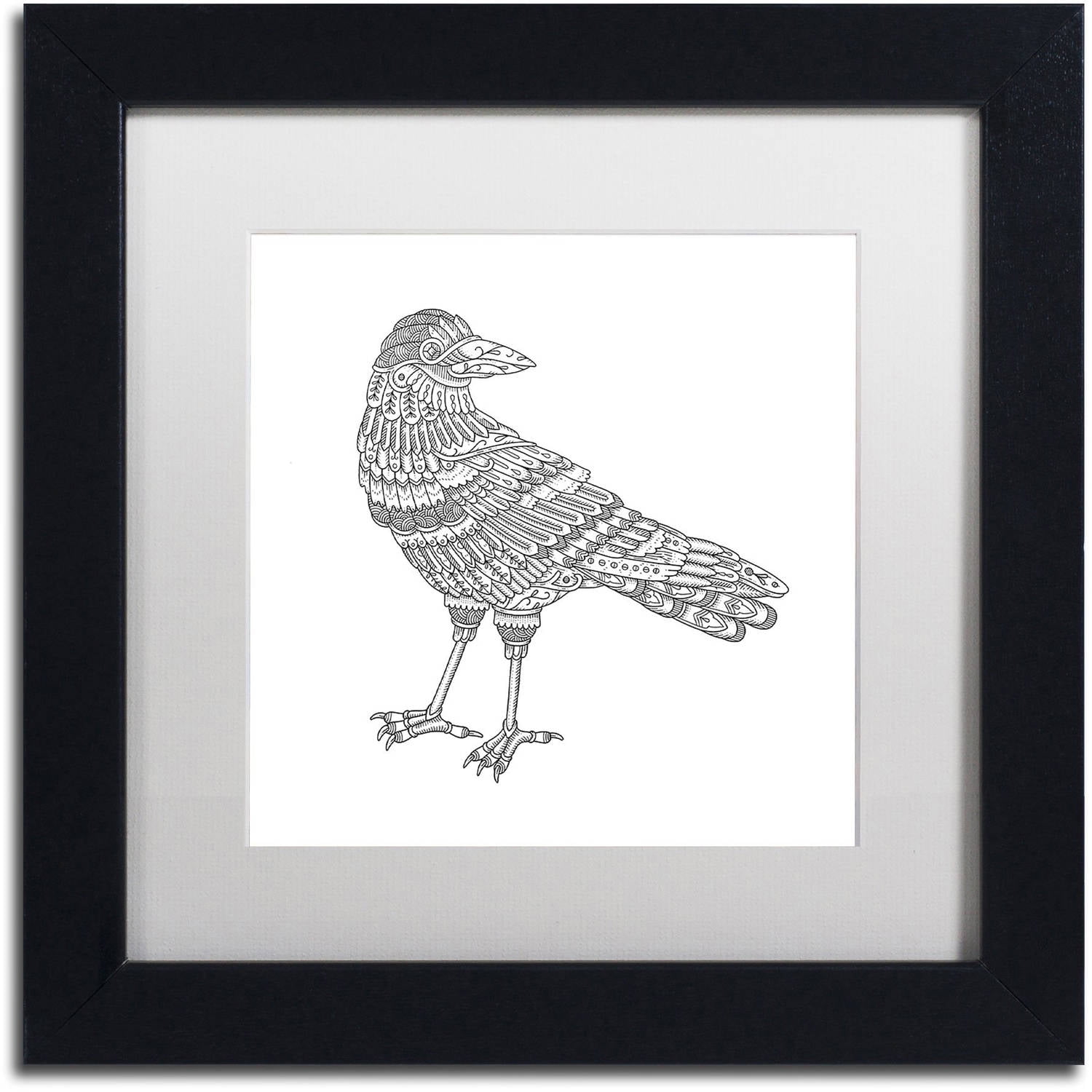 Trademark Fine Art 'Spirit Animals 7' Canvas Art by Filippo Cardu White Matte, Black Frame