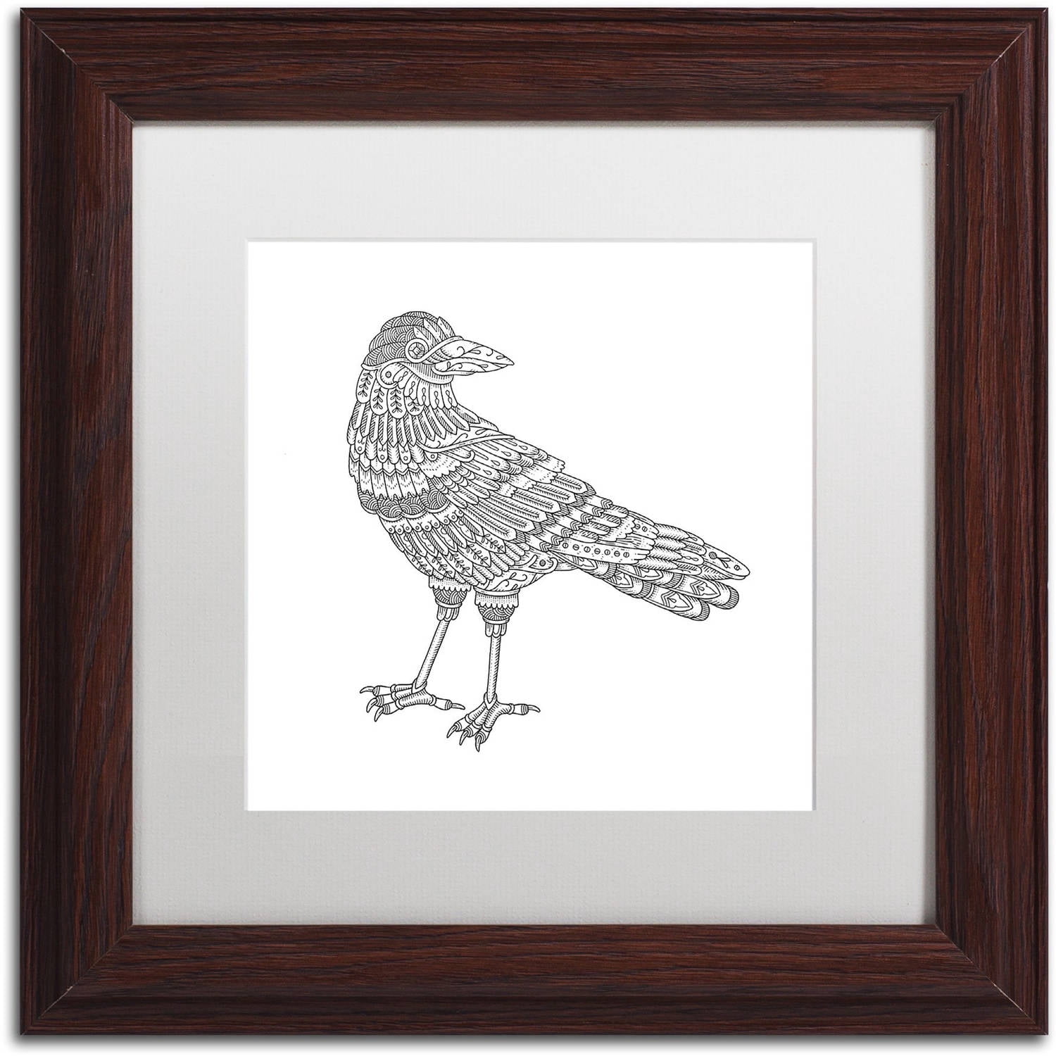 Trademark Fine Art 'Spirit Animals 7' Canvas Art by Filippo Cardu White Matte, Wood Frame