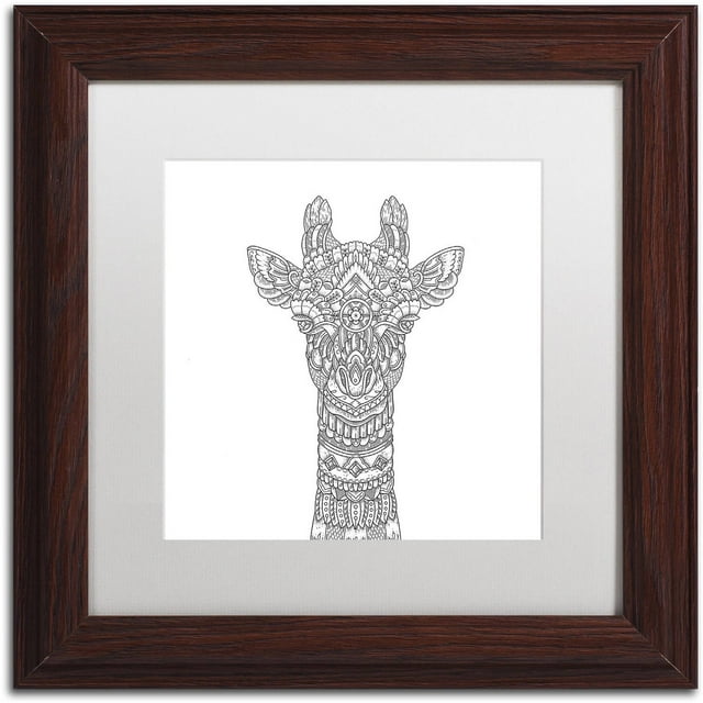 Trademark Fine Art 'Spirit Animals 9' Canvas Art by Filippo Cardu White Matte, Wood Frame