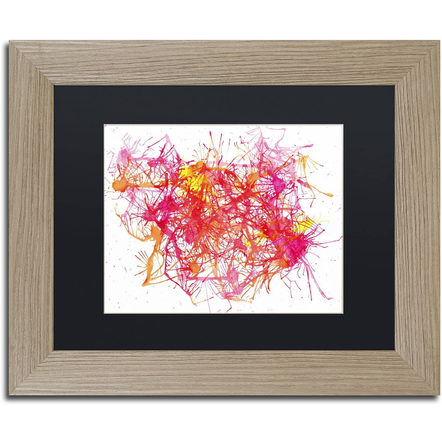 Trademark Fine Art "Splatters 2" Canvas Art by Hello Angel, Black Matte, Birch Frame