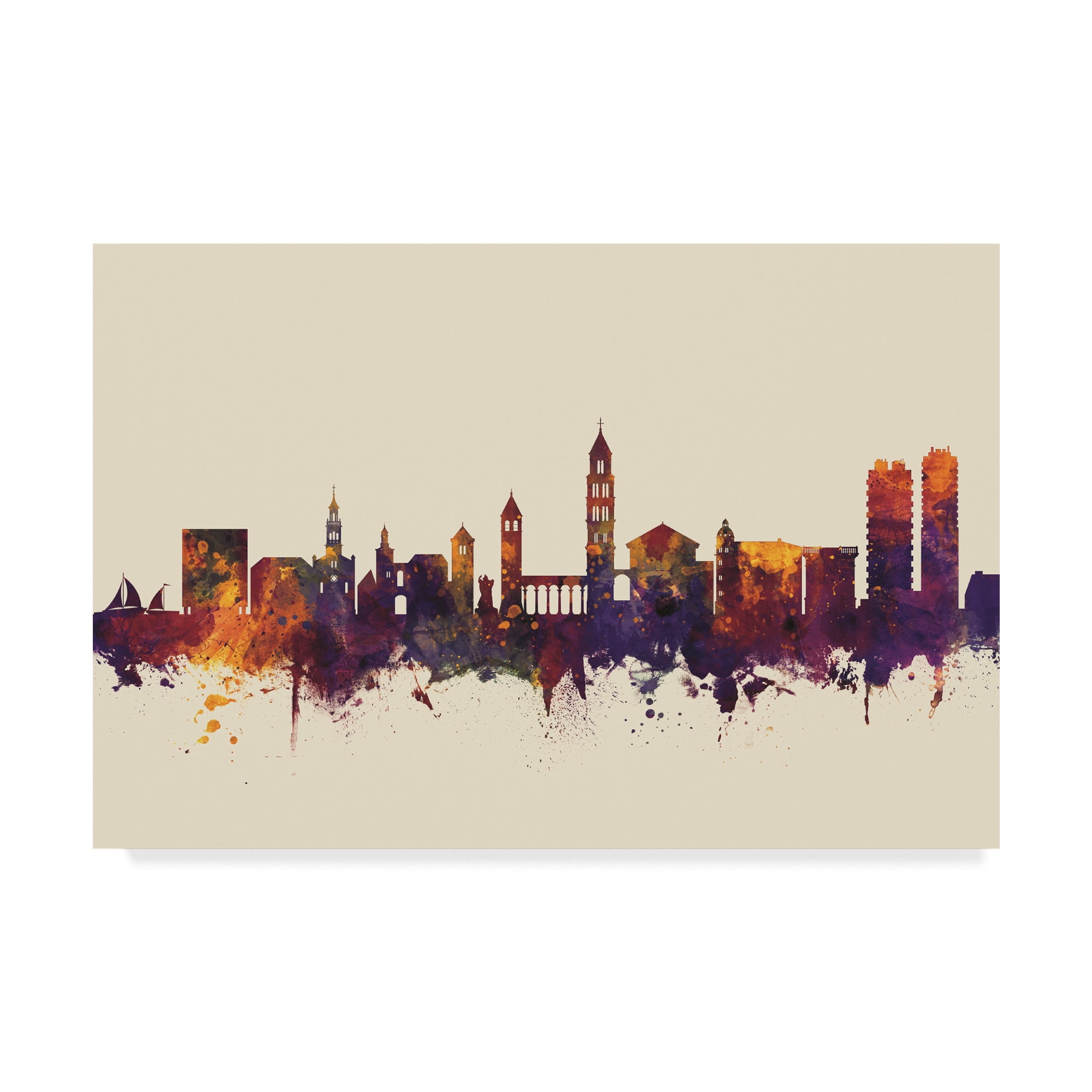 Trademark Fine Art 'Split Croatia Skyline III' Canvas Art by Michael Tompsett