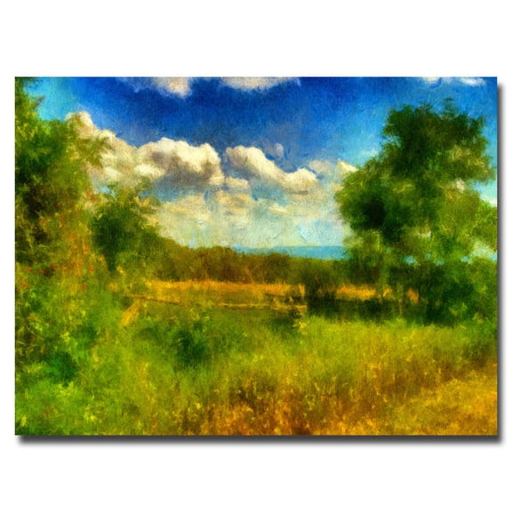 Trademark Fine Art "Split-Rail Fence" Canvas Wall Art by Lois Bryan