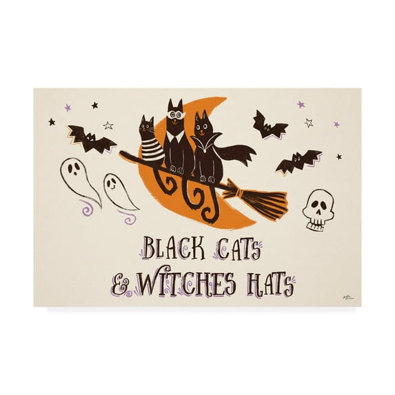 Trademark Fine Art 'Spooktacular I Witches Hats' Canvas Art by Janelle Penner