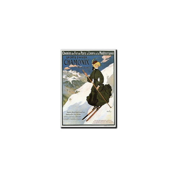 Trademark Fine Art "Sports D'Hiver Chamonix Mont Blanc" Canvas Art by Abel Faivre
