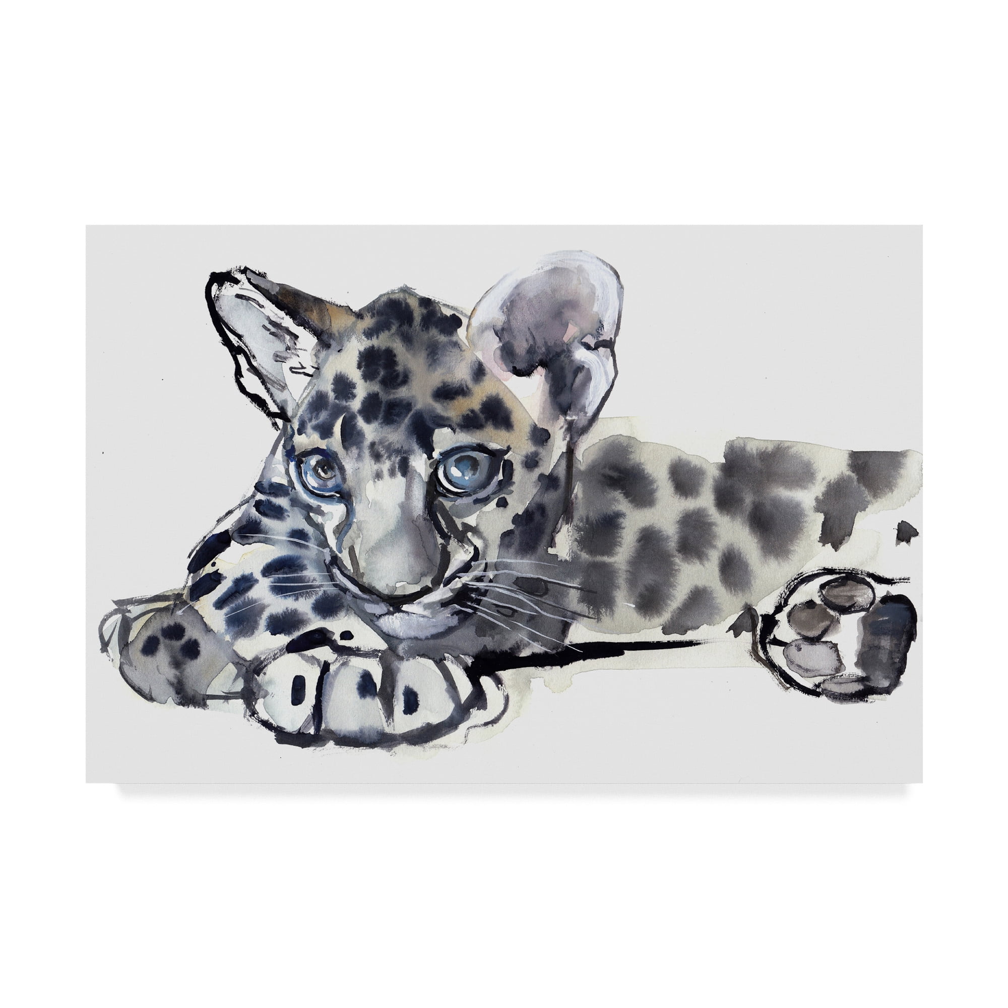 Trademark Fine Art 'Spotty Arabian Leopard Cub' Canvas Art by Mark Adlington