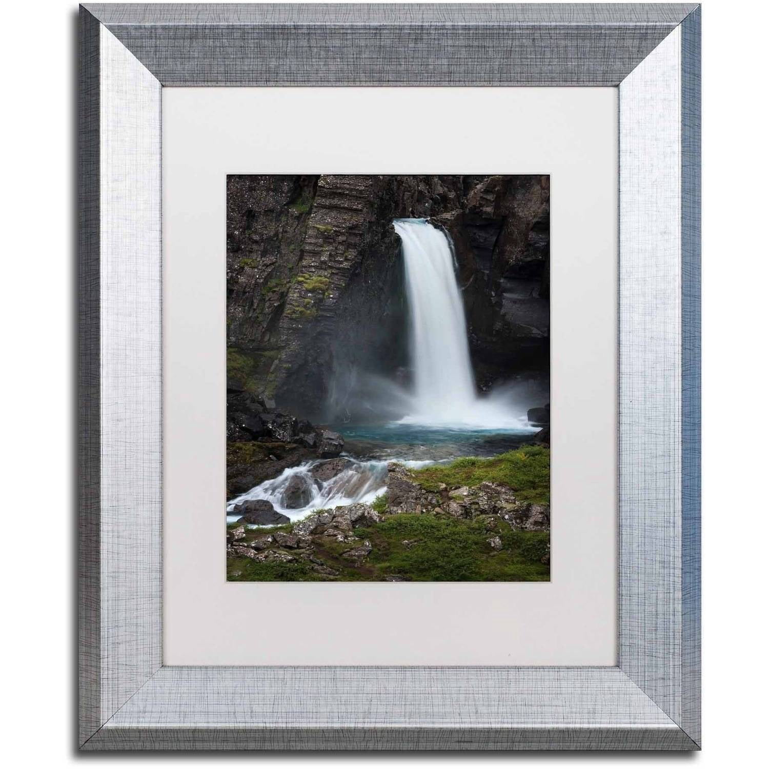 Trademark Fine Art 'Spray ' Canvas Art by Philippe Sainte-Laudy, White Matte, Silver Frame