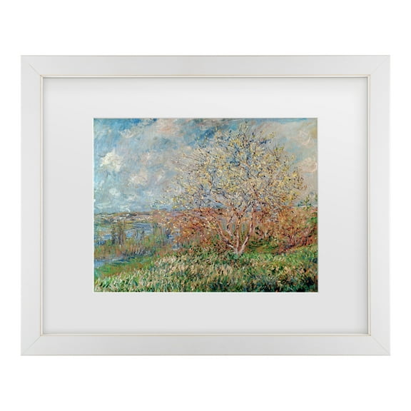 Trademark Fine Art 'Spring 1880' Matted Framed Art by Claude Monet