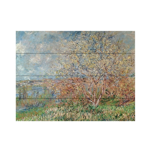 Trademark Fine Art 'Spring 1880' Wooden Wall Art Art by Claude Monet