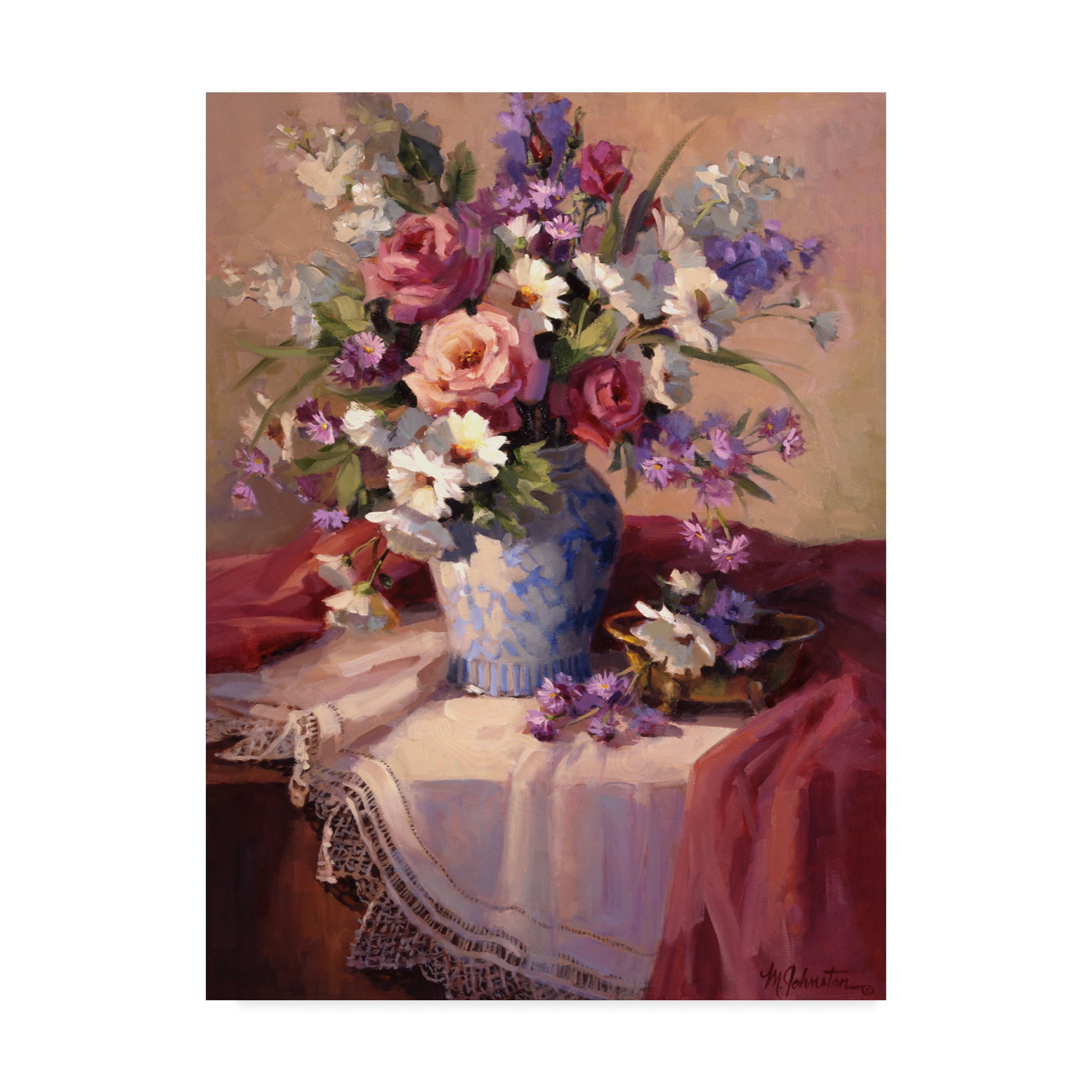 Trademark Fine Art 'Spring Fling Pink Purple' Canvas Art by Maxine