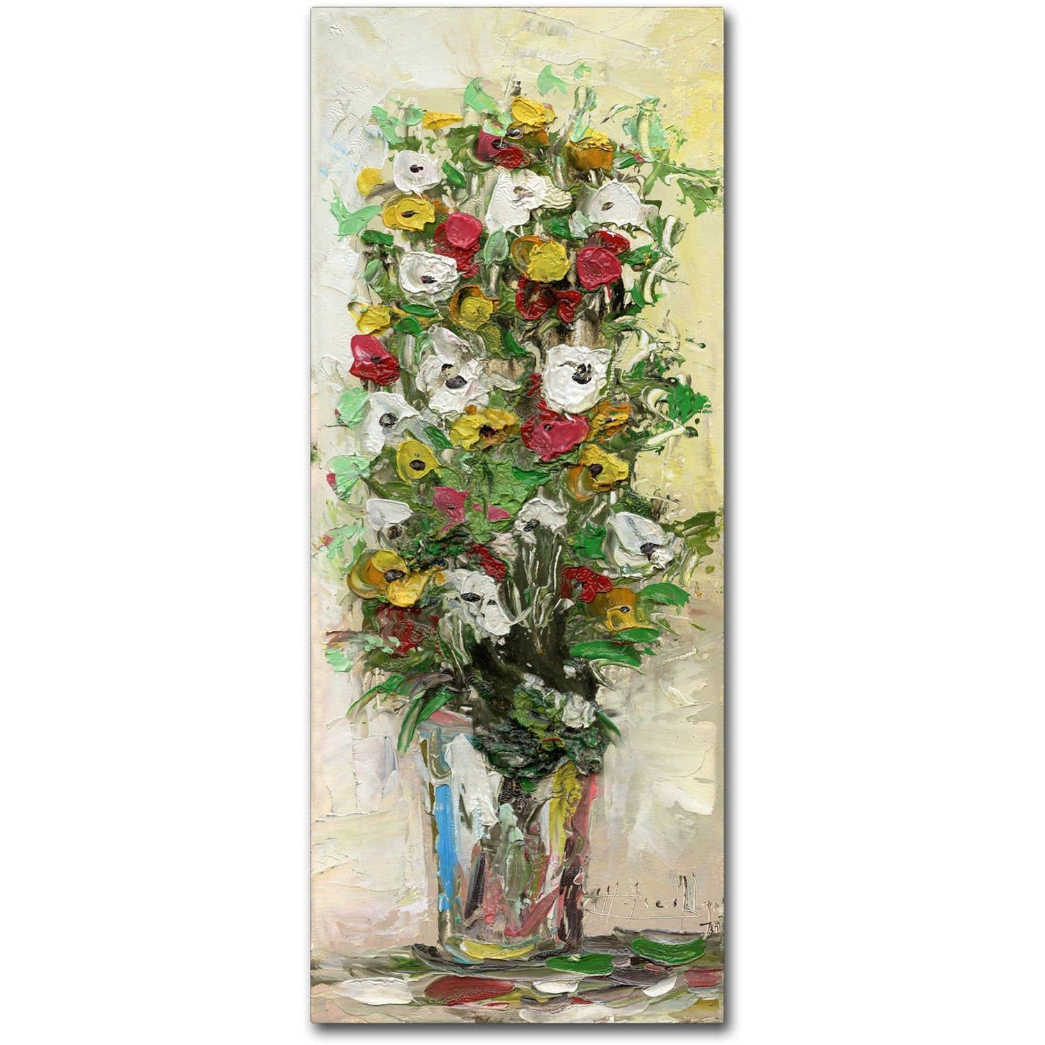 Trademark Fine Art "Spring Flowers in a Vase 1" Canvas Art by Hai Odelia