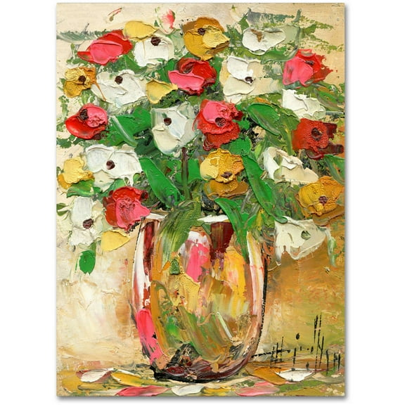 Trademark Fine Art "Spring Flowers in a Vase 7" Canvas Art by Hai Odelia