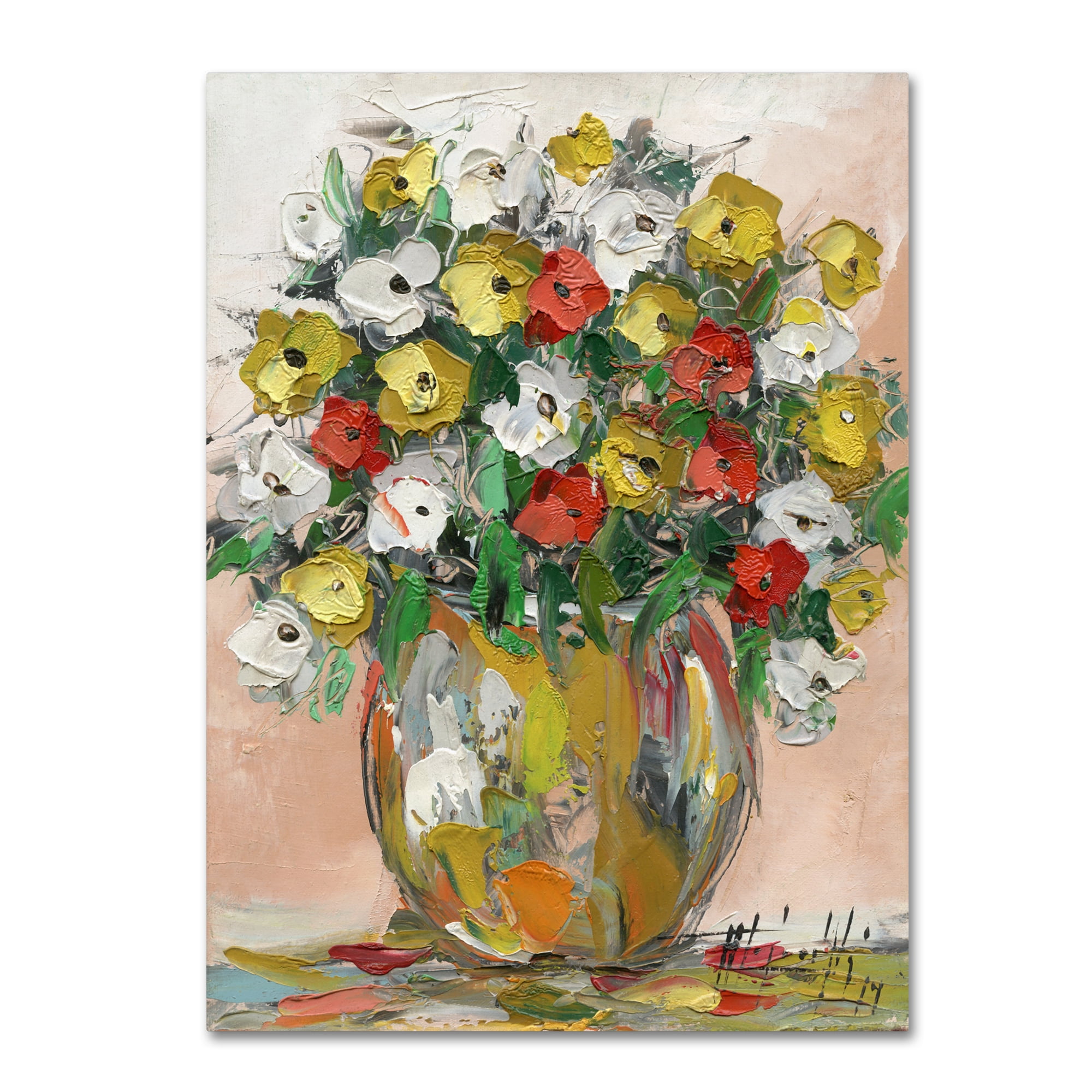 Trademark Fine Art "Spring Flowers in a Vase 8" Canvas Art by Hai Odelia