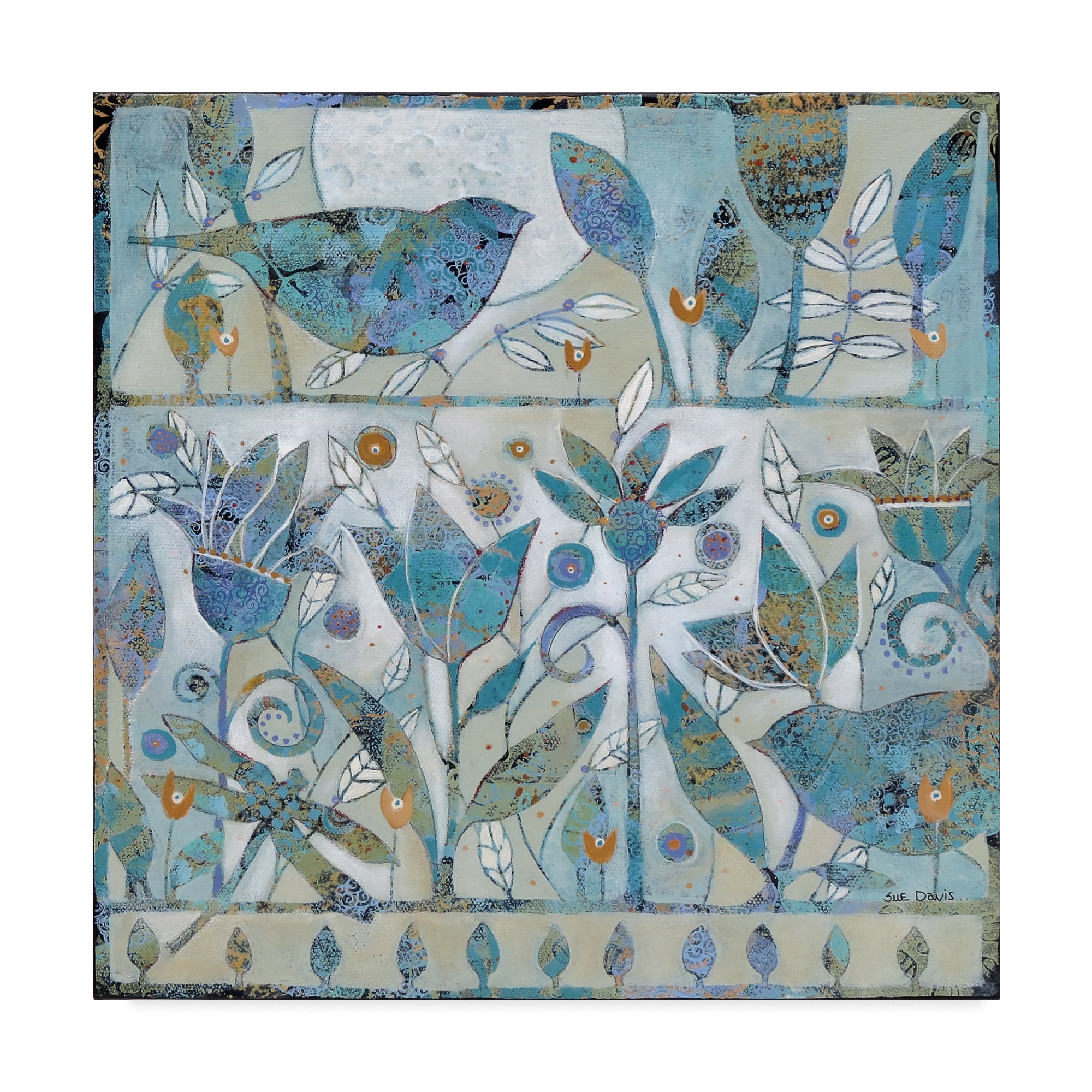 Trademark Fine Art 'Spring Garden Abstract Modern' Canvas Art by Sue Davis