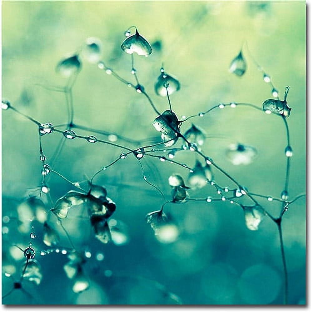 Spring Notes Green and Blue Canvas Art