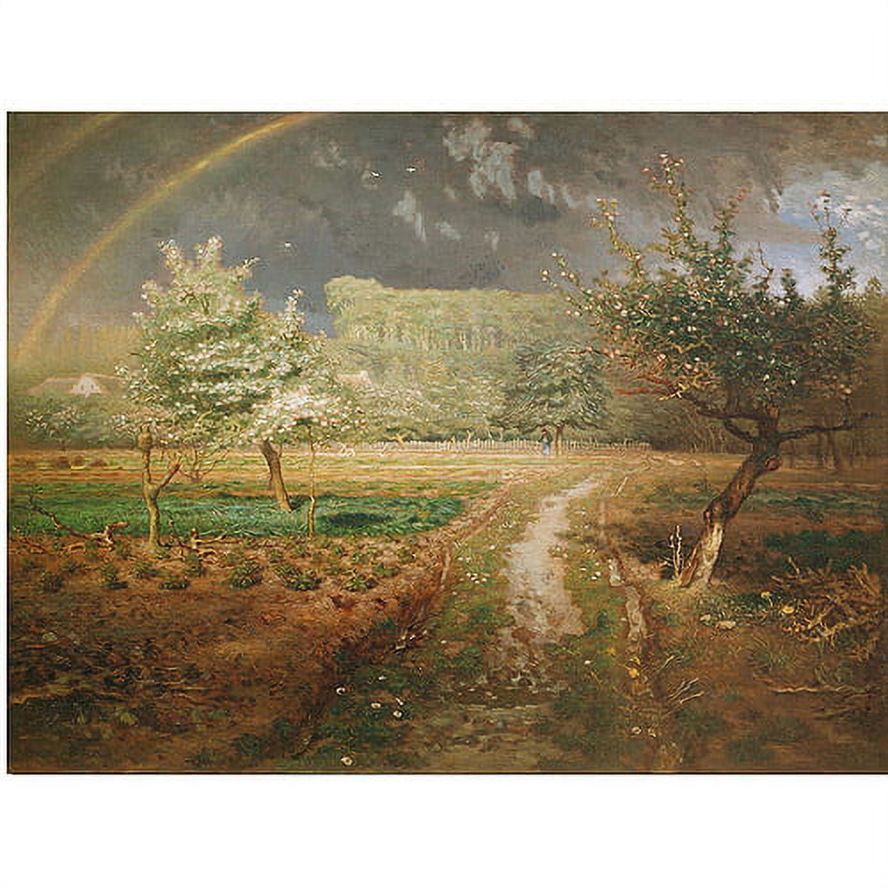 Trademark Fine Art "Spring at Barbizon 1868" Canvas Art by Jean-Francois Millet