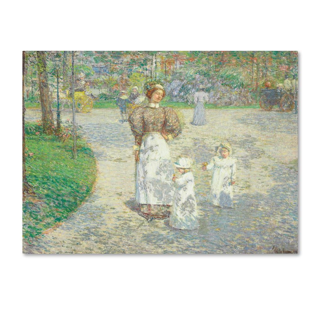 Spring in Central Park 1908 Canvas Art by Childe Hassam