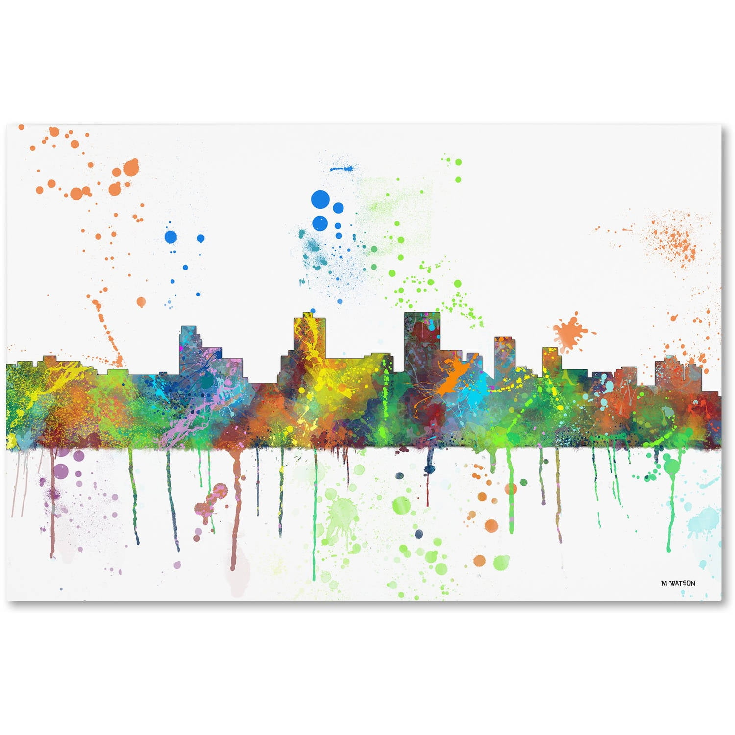 Trademark Fine Art "Springfield Illinois Skyline Mclr-1" Canvas Art by Marlene Watson
