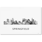 Trademark Fine Art 'Springfield Illinois Skyline WB-BW' Canvas Art by Marlene Watson