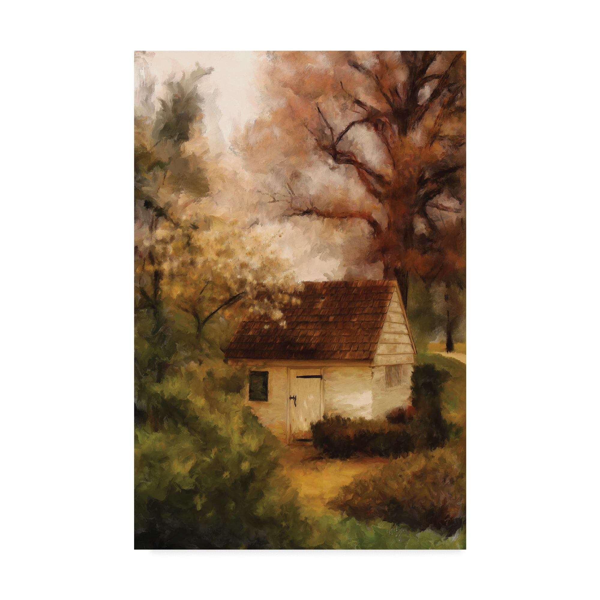 Trademark Fine Art 'Springhouse in the Spring' Canvas Art by Lois Bryan
