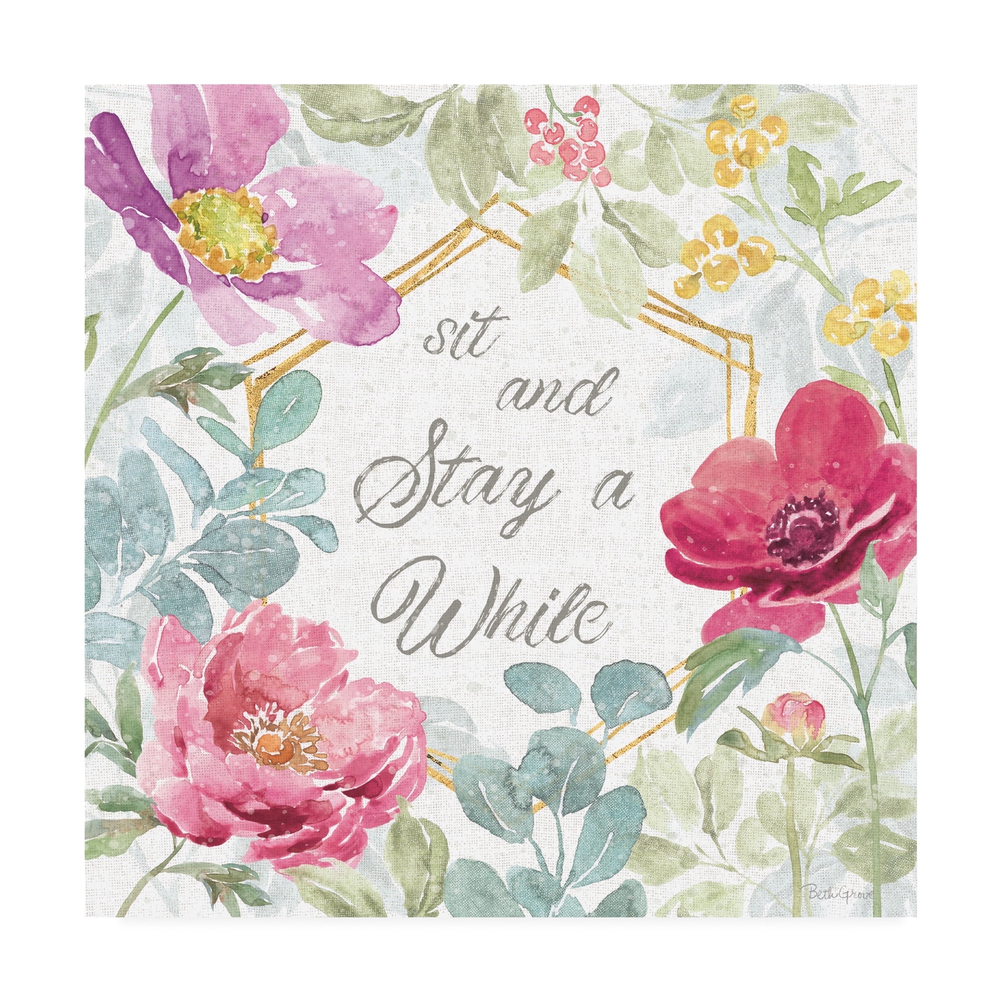 Trademark Fine Art 'Springtime Bloom VII' Canvas Art by Beth Grove