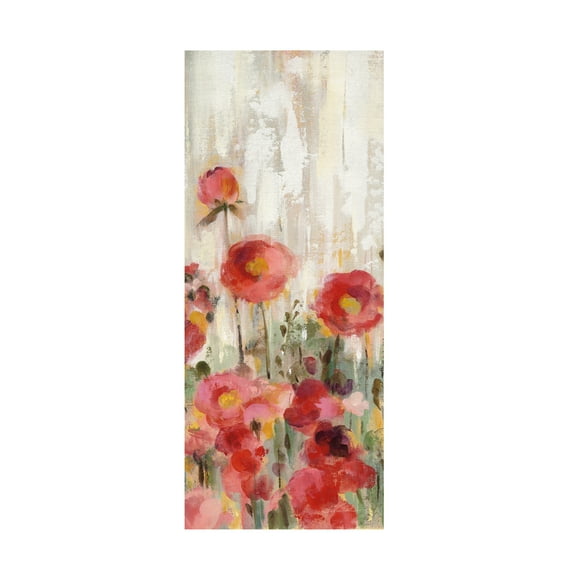 Trademark Fine Art 'Sprinkled Flowers Panel I' Canvas Art by Silvia Vassileva