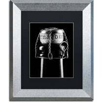 Trademark Fine Art "St. Bernardus" Canvas Art by Jason Shaffer, Black Matte, Silver Frame
