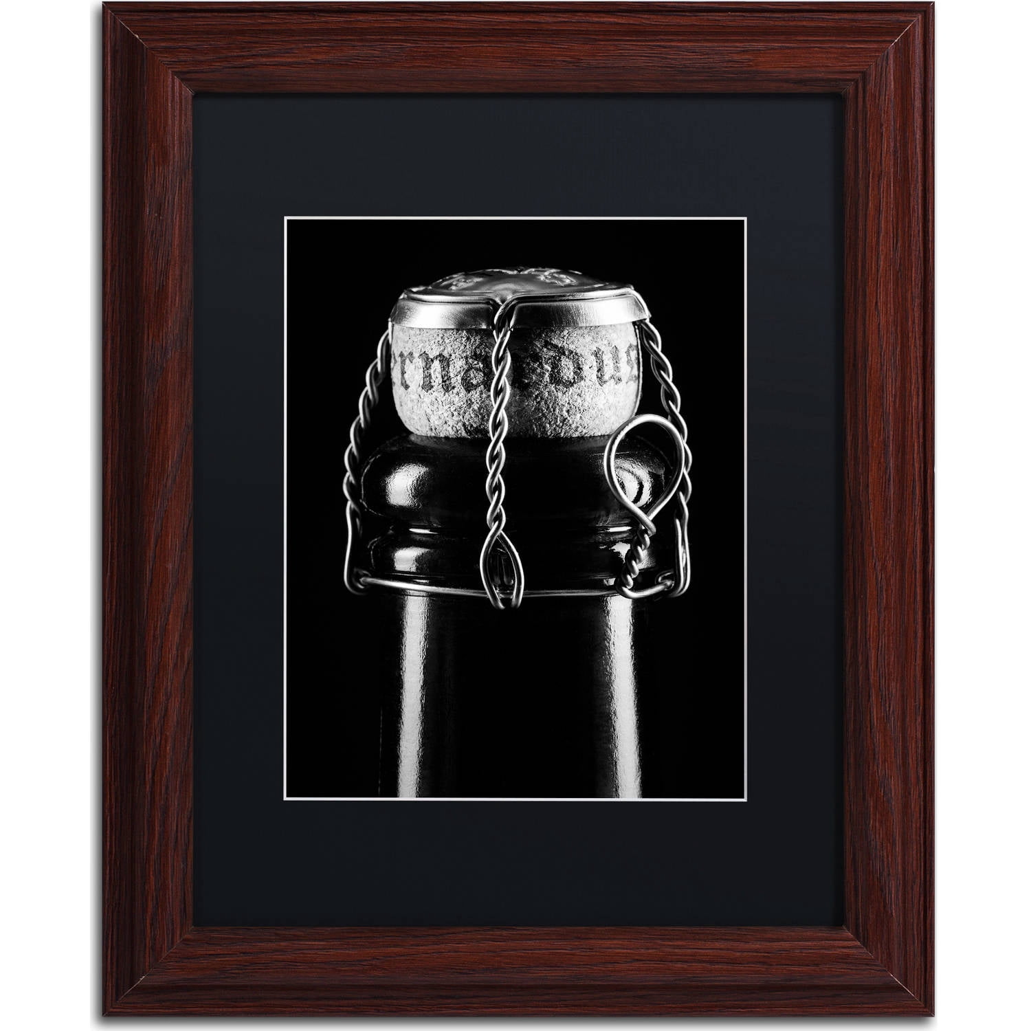 Trademark Fine Art "St. Bernardus" Canvas Art by Jason Shaffer, Black Matte, Wood Frame