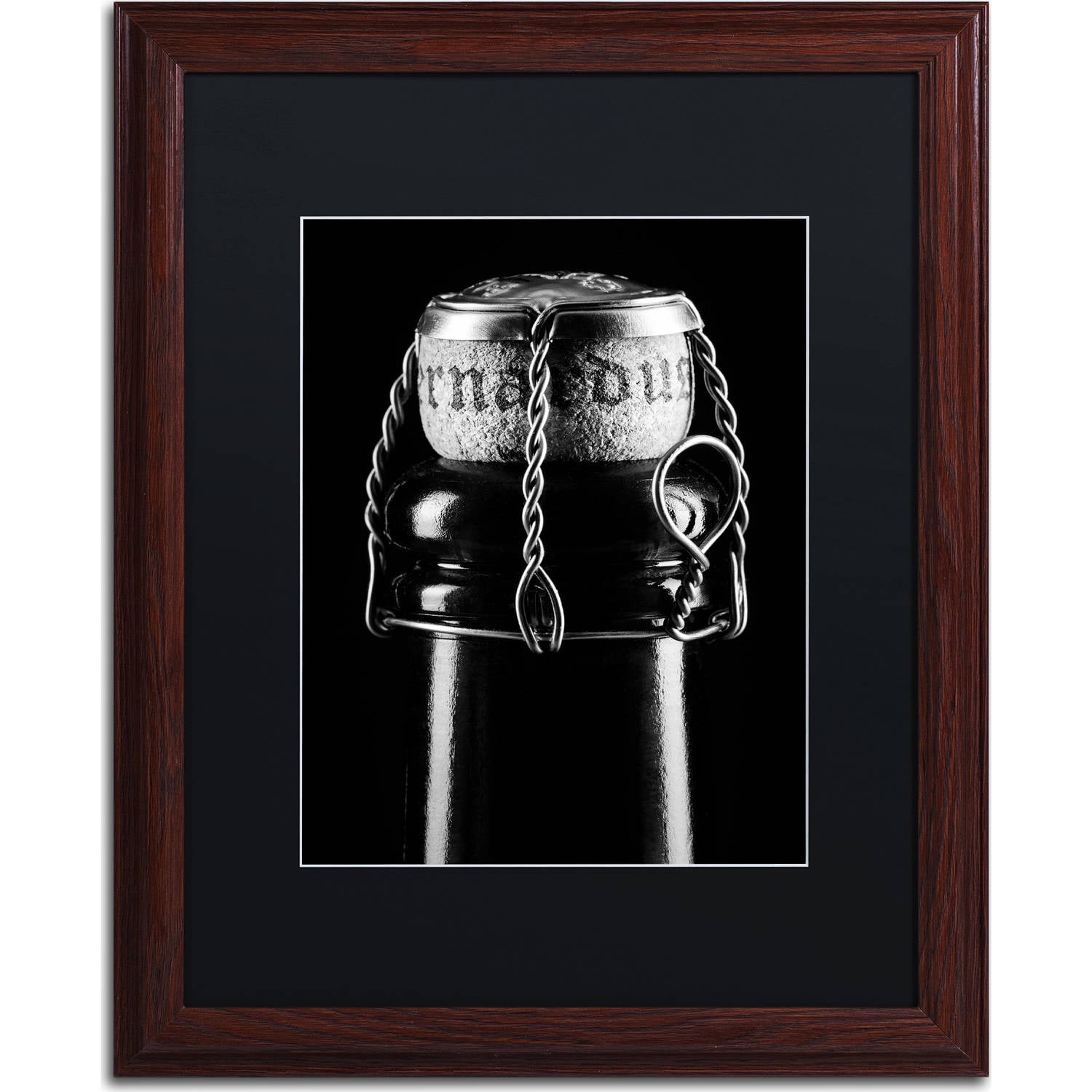 Trademark Fine Art "St. Bernardus" Canvas Art by Jason Shaffer, Black Matte, Wood Frame