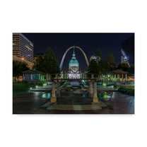 Trademark Fine Art 'St. Louis At Night' Canvas Art by Galloimages Online
