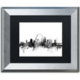 thumbnail image 1 of Trademark Fine Art 'St Louis Missouri Skyline B&W' Canvas Art by Michael Tompsett Black Matte, Silver Frame, 1 of 1