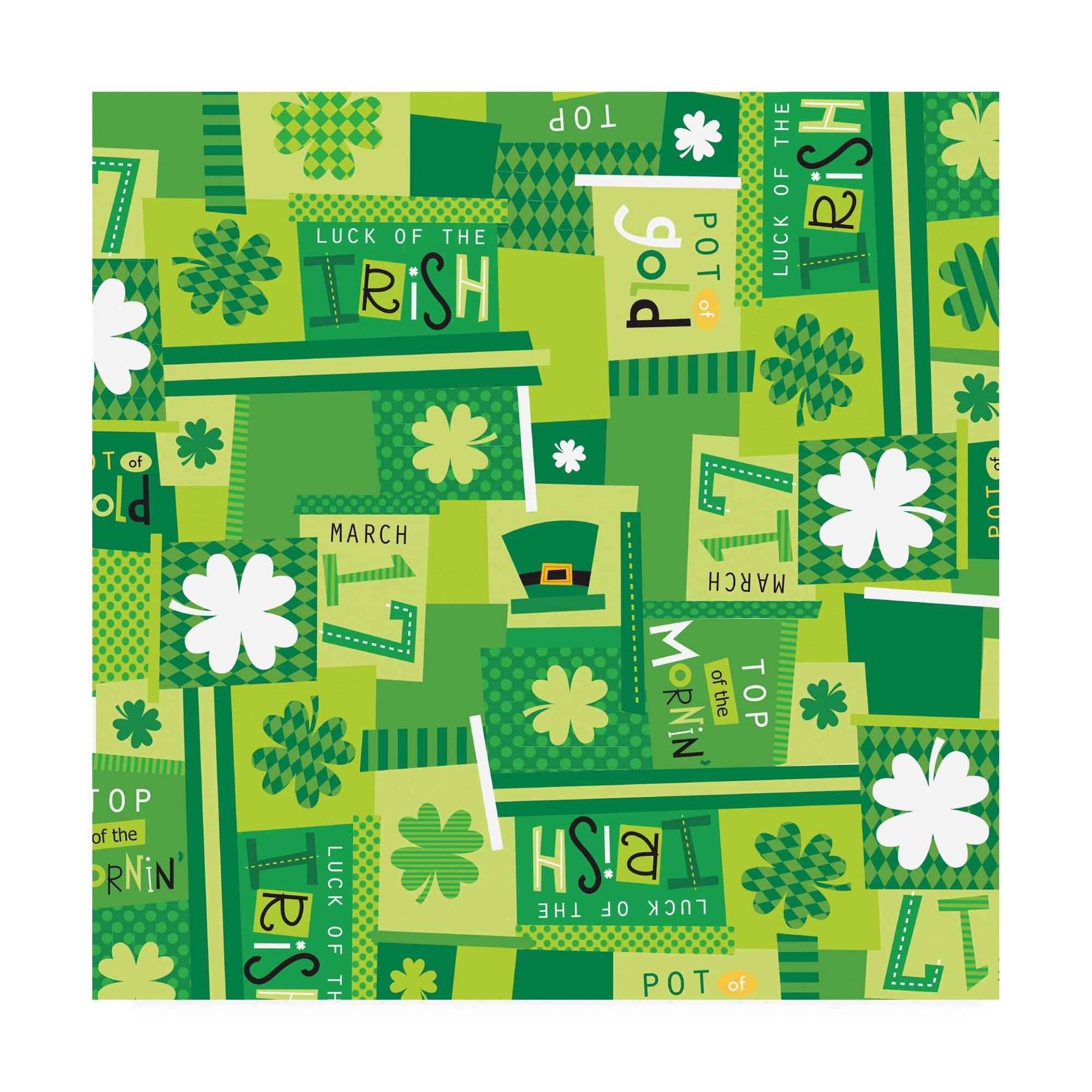 Trademark Fine Art 'St Patty's pattern 1' Canvas Art by Holli Conger
