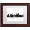 thumbnail image 1 of Trademark Fine Art "St Paul Minnesota Skyline BG-1" Canvas Art by Marlene Watson, White Matte, Wood Frame, 1 of 4