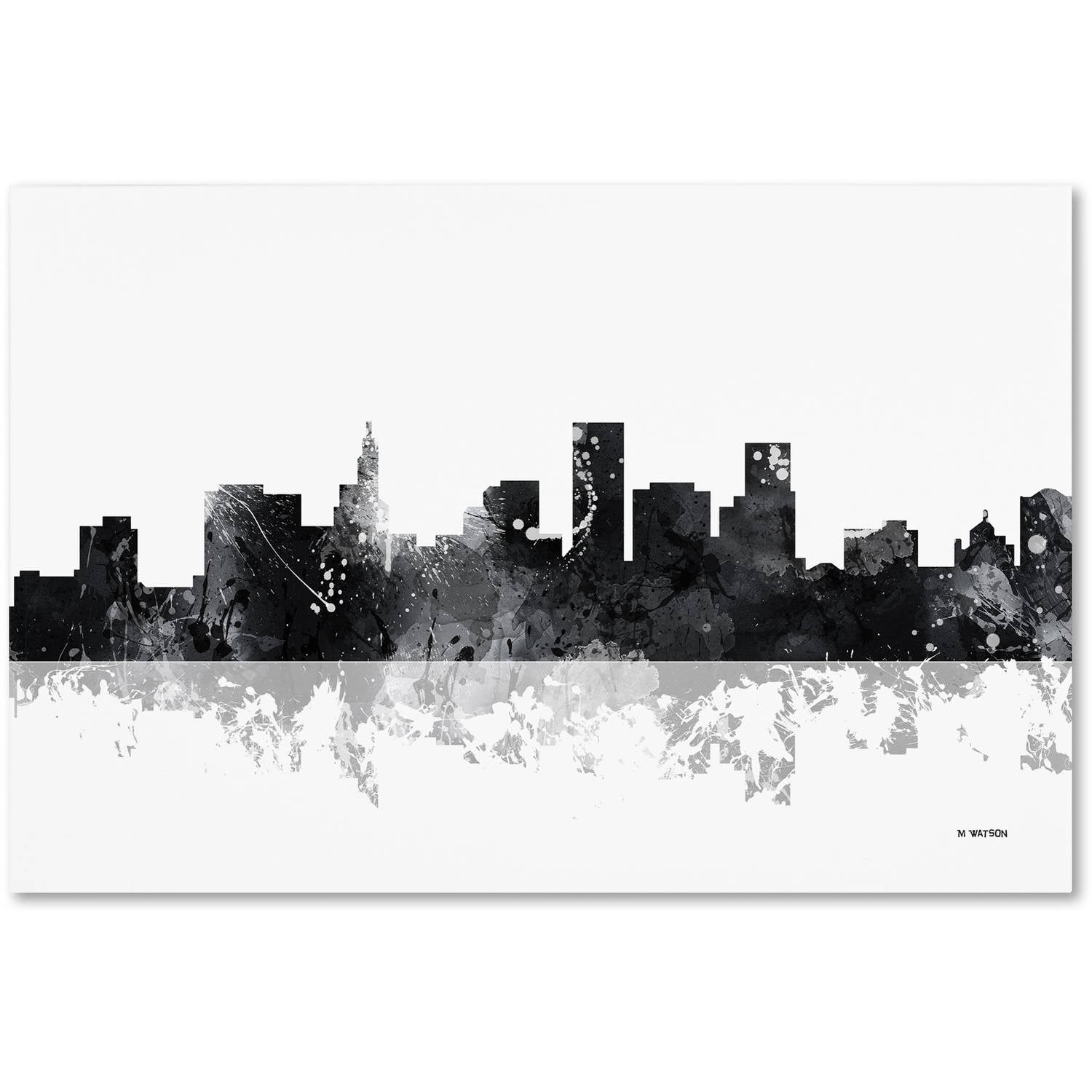 Trademark Fine Art "St Paul Minnesota Skyline BG-1" Canvas Art by Marlene Watson
