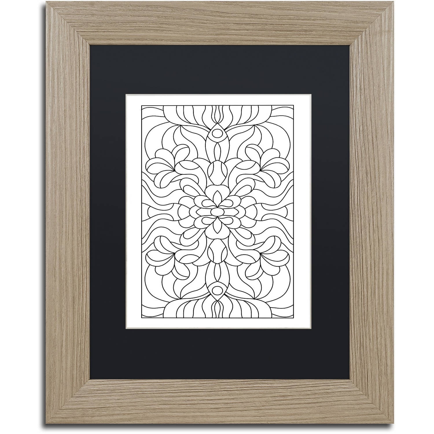 Trademark Fine Art "Stained Glass" Canvas Art by Kathy G. Ahrens, Black Matte, Birch Frame