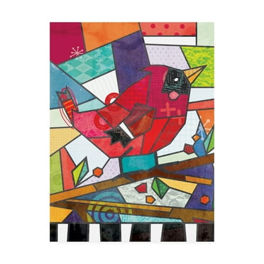 Trademark Fine Art 'Stained Glass Cardinal' Canvas Art by Holli Conger